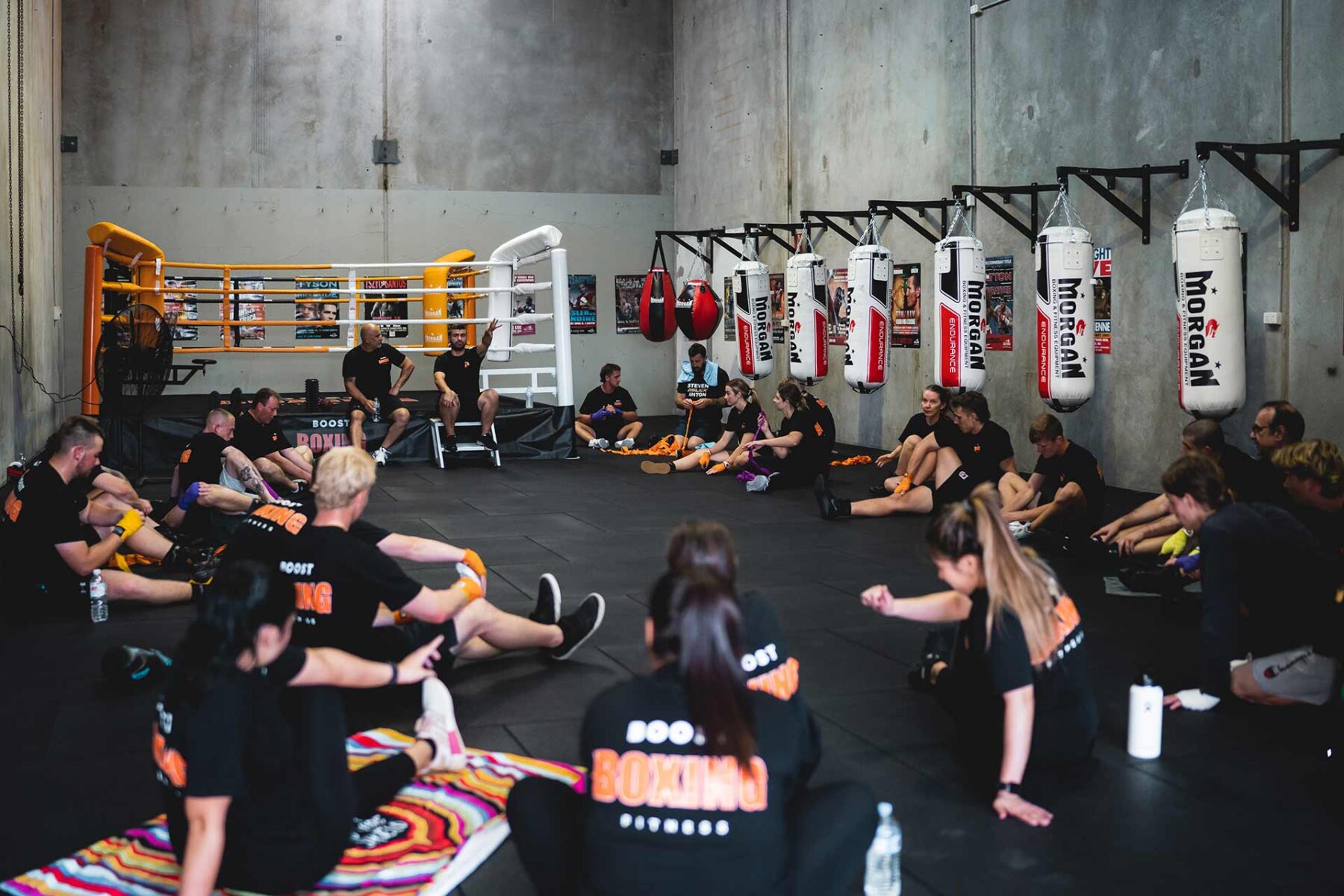 Boost Boxing & Fitness group stretching